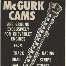1965 MCGURK ENGINEERING CAM CHEVY ENGINE PRINT AD DRAG STREET STRIP TRACK RACING picture