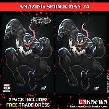 [2 PACK] **FREE TRADE DRESS** AMAZING SPIDER-MAN #24 UNKNOWN COMICS DAVID NAKAYA picture