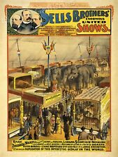 1895 Sells Brothers Shows Zoological Marvels Circus Poster - 24x32 picture