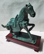 Vintage Chinese Cast iron war horse Statue Tang Dynasty sculpture  picture