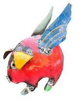 Flying Pig Mexican Metal Folk Art Figurine Decor picture