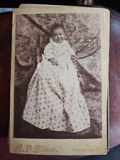 Ant. christening gown Photograph Cabinet Photo 1890ish, AP Oliver Harrisburg, Il picture