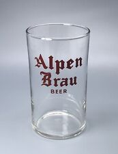Alpen Brau Beer Shell Glass / Vtg Barware Advertising / Man Cave Home Bar Decor picture