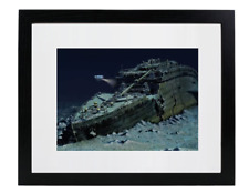 Wreckage of the Titanic on the Sea Floor Matted &Framed Picture Photo picture