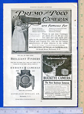 Orig. Antique 1901 PREMO & POCO, KORONA, & BUCKEYE Cameras Photography Print Ads picture
