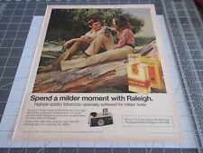 1972 Raleigh Cigarettes Print Ad Young Couple: Camera  picture