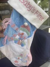 Baby’s First Christmas Stocking Snowman picture