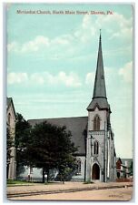 Sharon Pennsylvania PA Postcard Methodist Church North Main Street c1910 Vintage picture