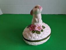 Vintage 1982 Avon Ceramic Bunny Rabbit Dish - Hand Painted in Brazil picture