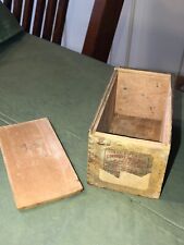 Vintage Early Small Tongue Groove Wooden Box Corrosive Sublimate Label Poison picture