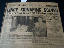 1934 SEPT 21 PHIADELPHIA RECORD NEWSPAPER - LINDY KIDNAPING SOLVED - NT 7260 picture
