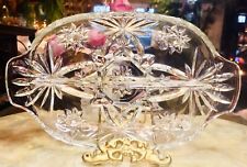 Vintage Bohemian French Vibe Cut Crystal Party Vibes Snack Divider Serving Dish picture