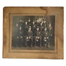 1930’s Antique Photograph Shelbyville Indiana Firemen Mayor 13.5x11.5” picture