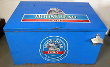 Scarce Vintage Moosehead Light Steel Cooler/Ice Box with Opener picture