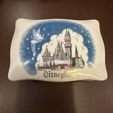 Vintage Porcelain  Disneyland Trinket Box - 4.75” x 3.5” x 2” Tinkerbell Disney picture
