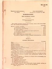 Interwar Training Regulation - Marksmanship: The Automatic Rifle (1923) picture