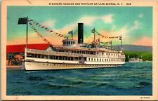 Steamer Horicon And Mohican On Lake George C.W. Hughes & Co. Linen Postcard picture