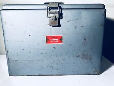 Vintage Blue JC HIGGINS Campers Ice Box Cooler Metal Latch/Handles  Camping picture