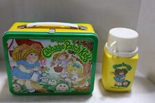 Vintage 80s Lunch Box Cabbage Patch Kids Metal With Thermos picture