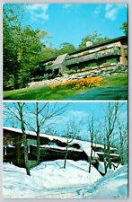 Bolton Valley Vermont Black Bear Mountain Lodge Multi View Chrome Postcard picture