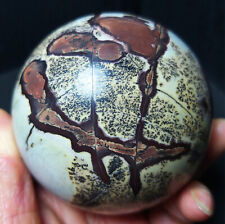 1190G Natural Polished Colored Chinese Painting Agate Crystal Ball Healing A3818 picture