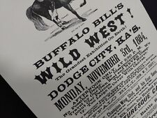 1884 Buffalo Bill Poster Dodge City Kansas Wild West Poster picture
