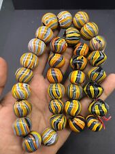 Stunning Old Ancient Famous Candies Styled Antique Color-full Glass Bead Strand picture