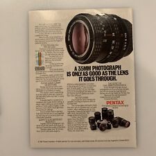 1981 Pentax Camera Lens Print Ad Original Vintage 35mm Photograph Only As Good picture