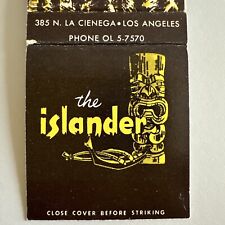 Vintage 1960s The Islander Tiki Bar Los Angeles CA Matchbook Cover picture