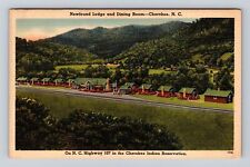 Cherokee NC-North Carolina, Newfound Lodge And Dining Room, Vintage Postcard picture