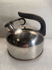 Vintage Revere Ware 1801 Copper Bottom Whistling Tea Kettle w/Beautiful Patina picture