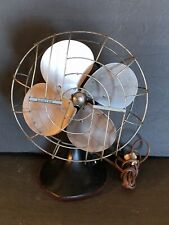 1930s Hunter Zephair Art Deco Industrial Oscillating Fan Steampunk Pre War Steel picture