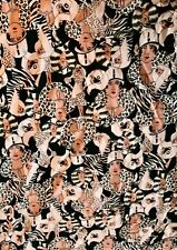 10 yds. Vintage Nylon Fabric 5 patterns, Vogue Women, Flowers, Apples, Stripes picture