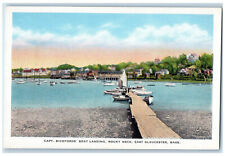 c1930's Capt. Bickfords Boat Landing Rocky Neck East Gloucester MA Postcard picture