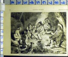1872 HISTORICAL ETHNIC BROOKE HUNT CAMP OUTDOOR VINTAGE ART AN01 picture