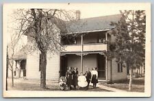 RPPC Waist Mrs Gazen Sent~Apron~Dog Twins Bows~3 Porches~Esther Doll/Buggy~1910 picture