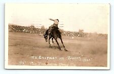 Pendleton Oregon Roundup Rodeo Postcard RPPC Chapman Pomeroy Posted 1923   pc106 picture