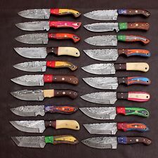 LOT OF 20 EVEREST CUSTOM HANDMADE DAMASCUS STEEL SKINNER EDC HUNTING KNIFE 279 picture