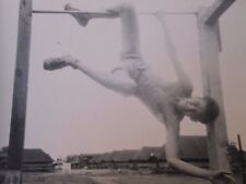 VINTAGE 1944 MONKEY BOY YOUNG MAN HANGING AROUND MAYWOOD IL SOLDIER BRIEFS PHOTO picture