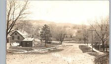 RURAL ROAD CROSSING c1900 lodi wi real photo postcard rppc wisconsin history picture