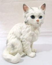 Vintage Lefton Porcelain Ceramic Cat Figurine H1517 White Persian picture