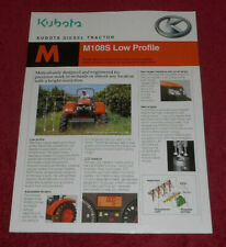 2006 Kubota M108S Low Profile Diesel Tractor Advertising Sheet picture
