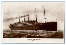 c1920's SS America USL Steamer Ship K. Eden Germany RPPC Photo Postcard picture