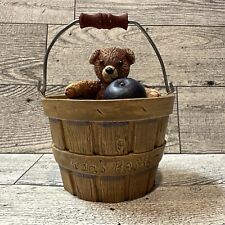JAN HAGARA Todd's Basket #TM1382 Teddy Bear in a Blueberry Basket picture