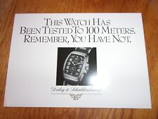 Vintage Dubey & Schaldenbrand Watch Aquadyn Mailer Postcard Kenjo Advertising  picture