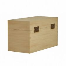 Bamboo Wooden Box with Hinged Lid for Crafts DIY Storage Jewelry Trinkets Box picture