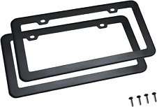 2Pcs  Stainless Steel License Plate Frames with Matt Black Color picture