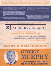 1964 GEORGE MURPHY, HOLLYWOOD ACTOR vintage political pamphlet CALIFORNIA SENATE picture