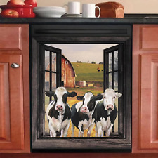 Cow Farm Window Decor Kitchen Dishwasher Cover Magnetic Farmhouse Magnet For picture