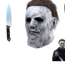 Michael Myers Mask Halloween Full Head Scary Horror Murderer Mask With Knife picture